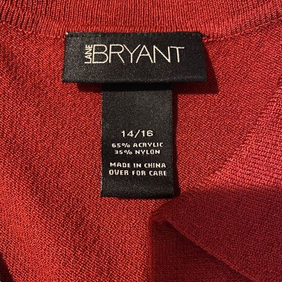 Lane Bryant Burnt Orange Sleeveless Sweater Sz 14/16 - Picture 6 of 6